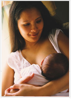 picture of baby breastfeeding